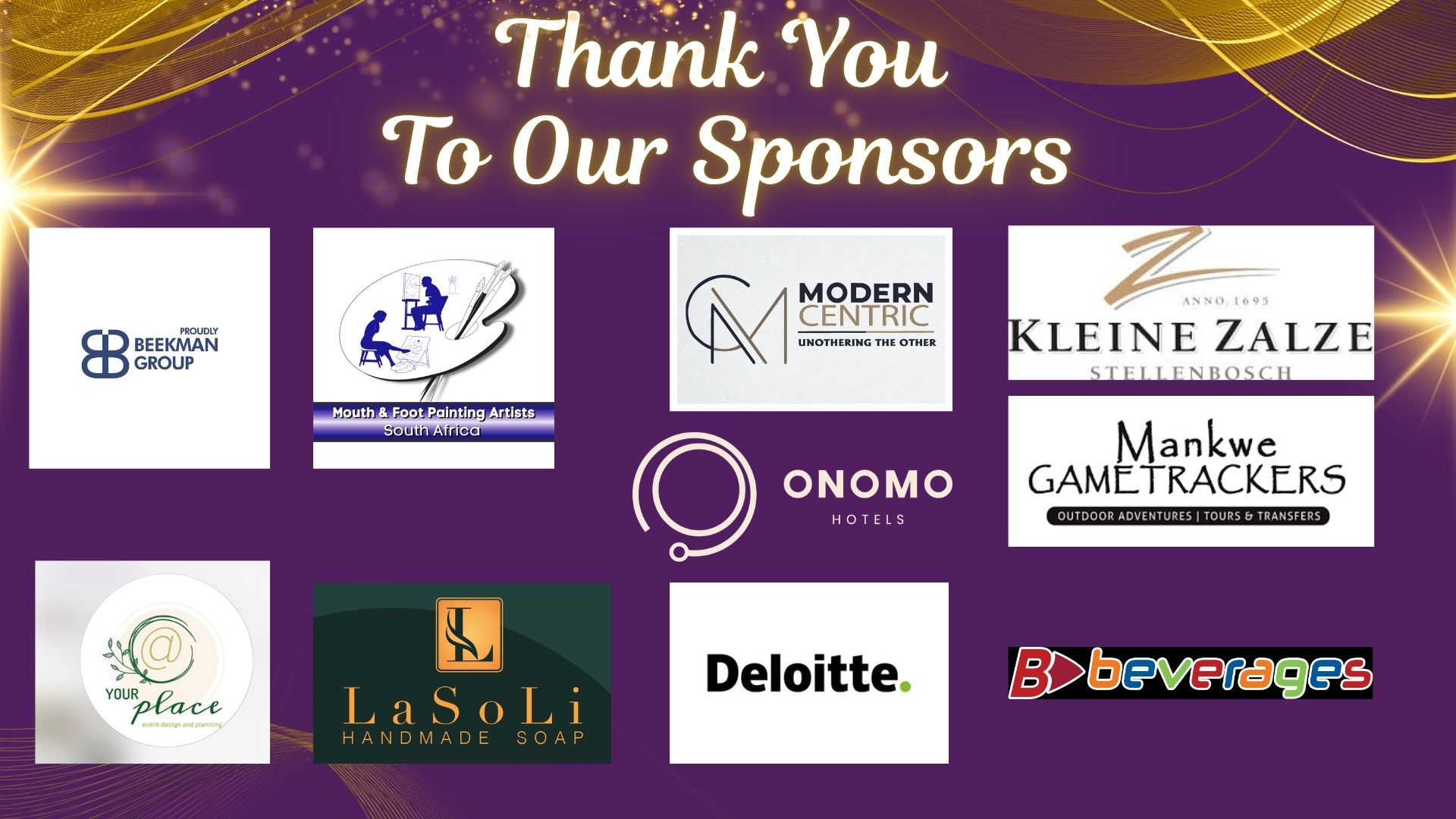 Sponsor acknowledgement